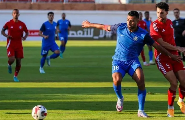 سموحة يتقدم على حرس الحدود بهدف بادجى فى الشوط الأول 