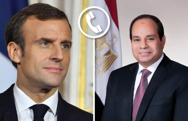 الرئيس السيسى وماكرون يبحثان التحضيرات الجارية لمؤتمر 