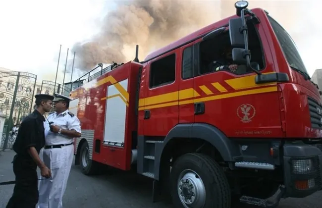 تفاصيل حريق أمام كنيسة العذراء بشبرا