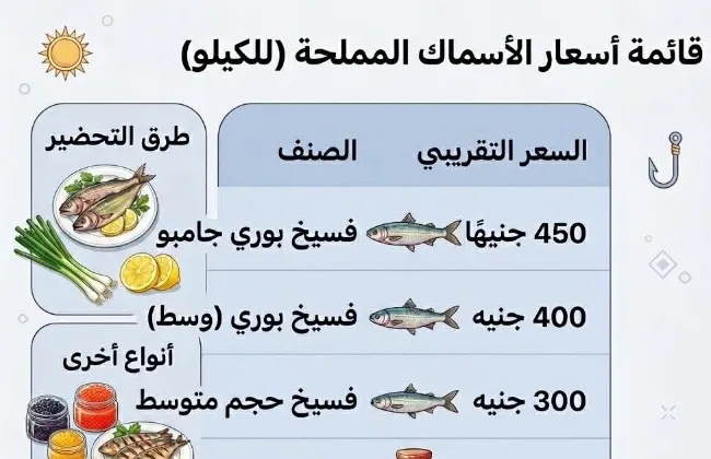أسعار الرنجة في الأسواق المحلية