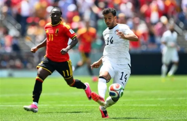 محمد هانى يسجل هدف تعادل منتخب بلجيكا أمام مصر بالخطأ فى مرماه..