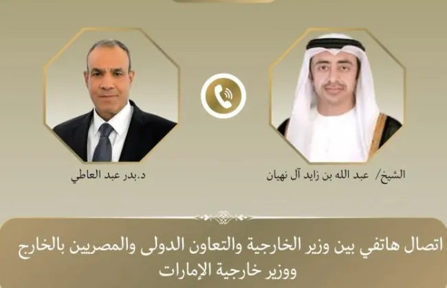 وزير الخارجية ونظيره الإماراتي يبحثان مستجدات الأوضاع الإقليمية