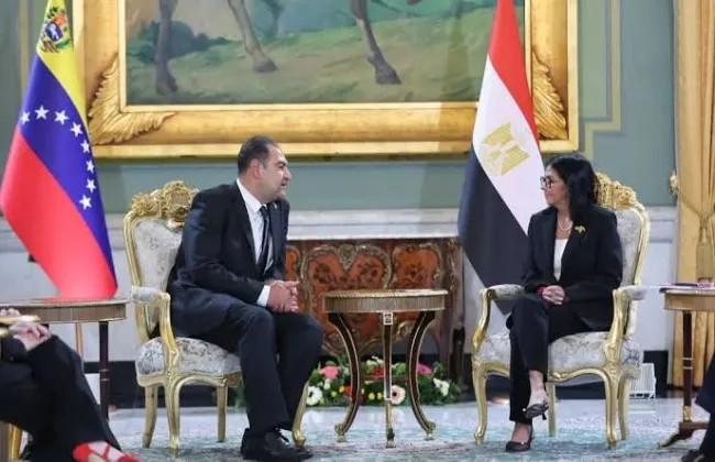 السفير المصري يقدم أوراق اعتماده لرئيسة جمهورية فنزويلا البوليفارية